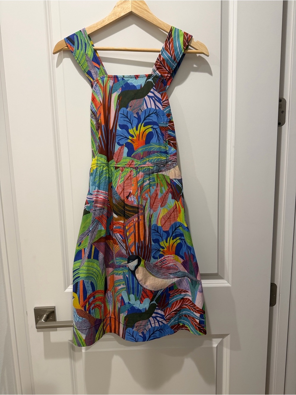 Anthropologie Vibrant Multicolor Tropical Print Mini Dress
